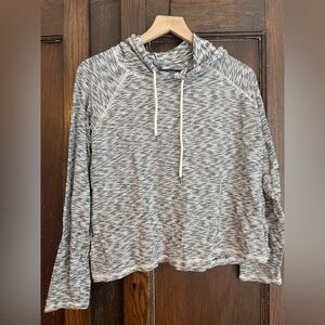 Aerie Black and White Striped Pullover